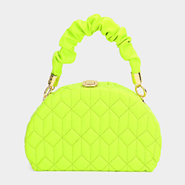 Quilted Solid Tote / Crossbody Bag