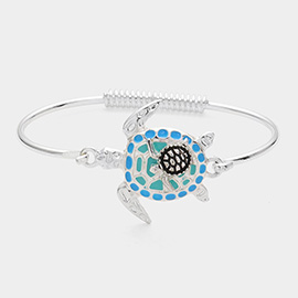 Enamel Metal Turtle Hook Bracelet