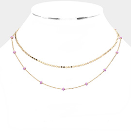 Bead Station Double Layered Necklace