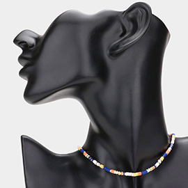 Heishi Beaded Choker Necklace