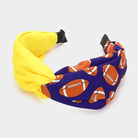 Game Day Football Patterned Twisted Headband