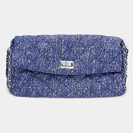 Quilted Denim Shoulder Bag