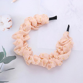 Tiny Flower Pattern Printed Scrunchie Headband