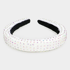 Rhinestone Embellished Padded Headband