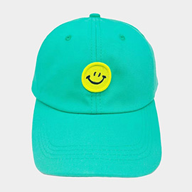 Smile Accented Solid Baseball Cap