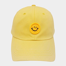 Smile Accented Solid Baseball Cap