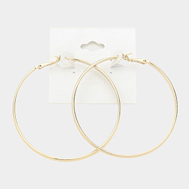 2.3 Inch Metal Hoop Earrings