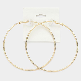 2.75 Inch Metal Hoop Earrings