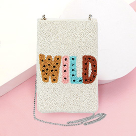 Wild Message Seed Beaded Crossbody Bag