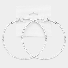 2.5 Inch Metal Hoop Earrings