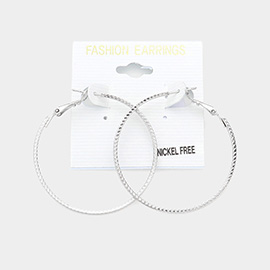 1.75 Inch Metal Hoop Earrings