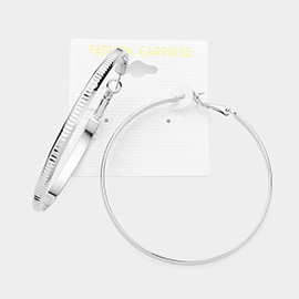 2.4 Inch Metal Hoop Earrings