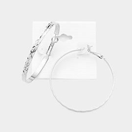 2 Inch Metal Hoop Earrings