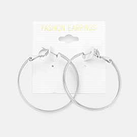 1.6 Inch Metal Hoop Earrings