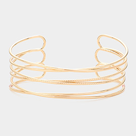 Crisscross Metal Cuff Bracelet