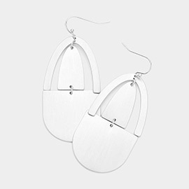 Geometric Metal Link Dangle Earrings