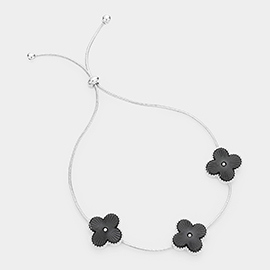 Triple Quatrefoil Pull Tie Cinch Bracelet