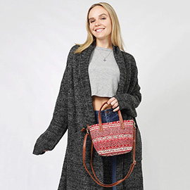 Tribal Patterned Tote / Crossbody Bag