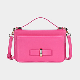 Solid Rectangle Tote / Crossbody Bag