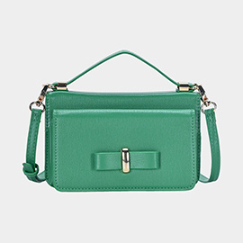 Solid Rectangle Tote / Crossbody Bag