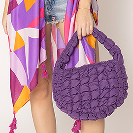 Quilted Puffer Tote / Shoulder Bag Cloud Bag