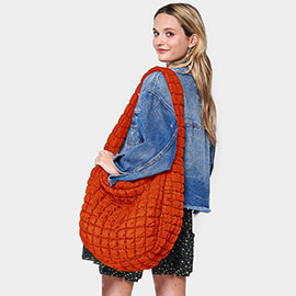 Quilted Puffer Shoulder / Crossbody Bag Cloud Bag