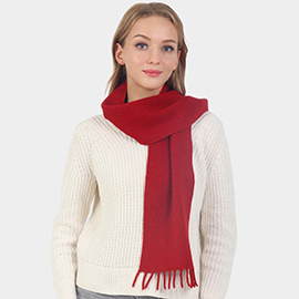 Solid Fringe Oblong Scarf