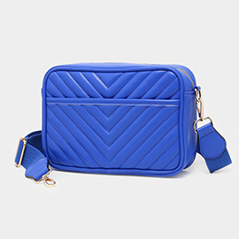 Chevron Patterned Rectangle Crossbody Bag