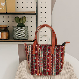 Tribal Patterned Tote / Crossbody Bag