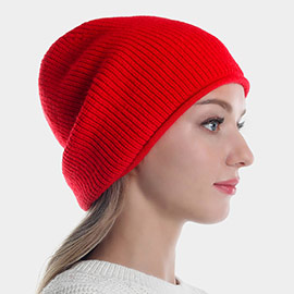 Solid Knit Beanie Hat