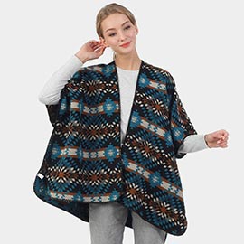 Boho Patterned Poncho