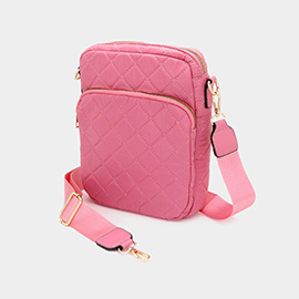 Quilted Solid Puffer Crossbody Bag