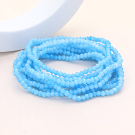 10PCS - Faceted Beaded Multi Layered Stretch Bracelets