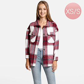 Plaid Check Patterned Boyfriend Fit Shacket