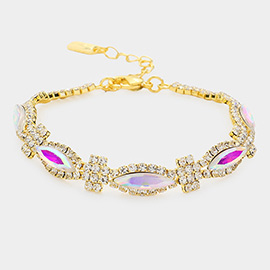 Marquise Stone Accented Evening Bracelet