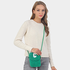 C Monogram Sherpa Crossbody Cellphone Bag