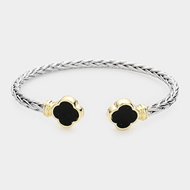 Quatrefoil Tip Cuff Bracelet