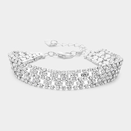 Rhinestone Pave Evening Bracelet