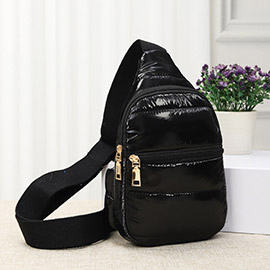 Solid Puffer Mini Sling Bag