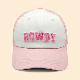 Howdy Message Mesh Back Baseball Cap