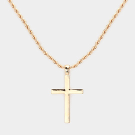 Metal Cross Pendant Necklace