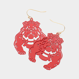 Filigree Bulldog Dangle Earrings