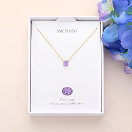 Secret Box _ Semi Precious Teardrop Pendant Necklace