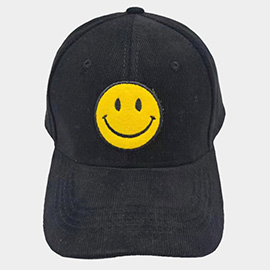 Smile Pointed Corduroy Baseball Cap