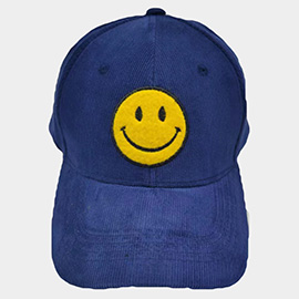 Smile Pointed Corduroy Baseball Cap