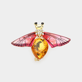 Teardrop Accented Honey Bee Pin Brooch