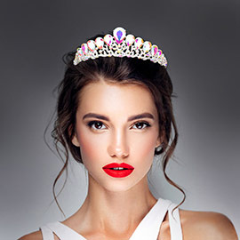 Teardrop Accented Princess Tiara