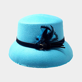 Feather Pointed Felt Hat