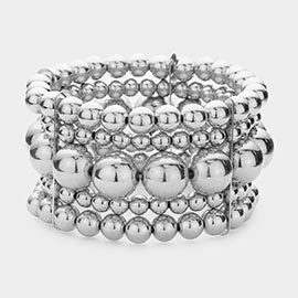 Metal Bubble Ball Stretch Bracelet