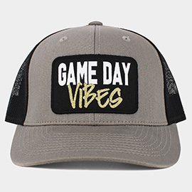 Game Day Vibes Message Mesh Back Baseball Cap